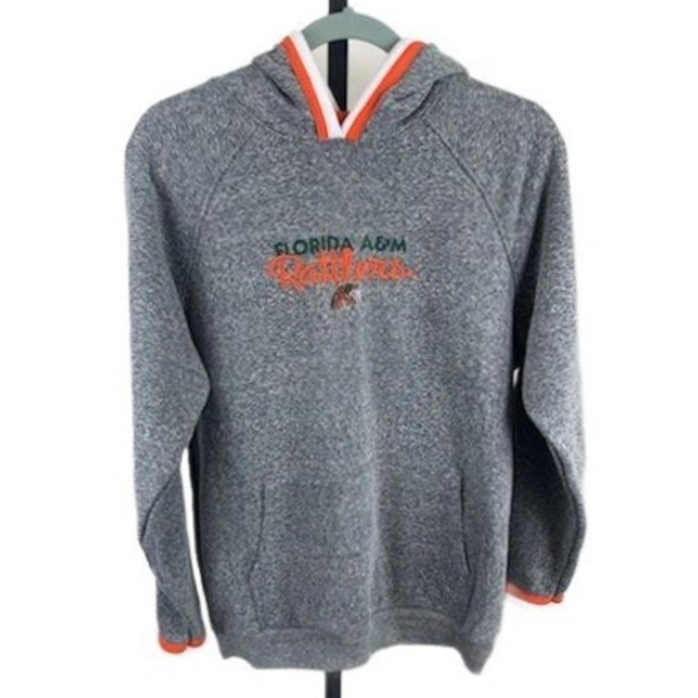 Champion Florida A&M‎ Rattlers Hoodie Sweatshirt Orange Trim Mens Large Pullover